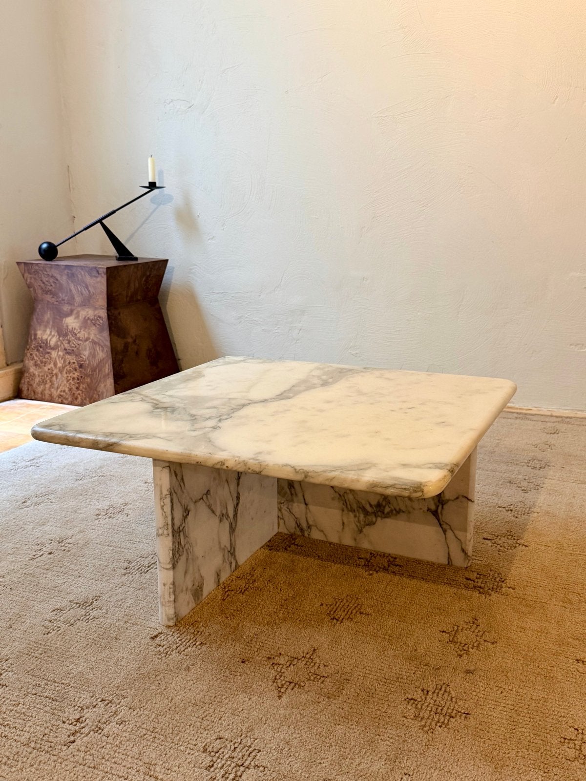 Calacatta Marmeren Salontafel, Ophalen, Overige materialen, 50 tot 100 cm, Vierkant
