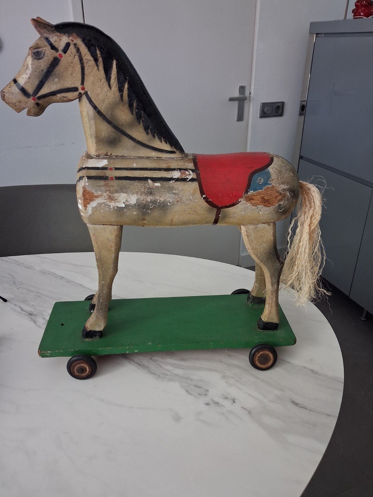 Te koop: antiek houten paard., Antiek en Kunst, Antiek | Speelgoed, Ophalen of Verzenden