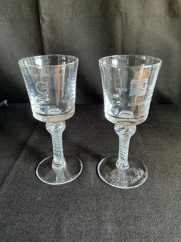 Slingerglazen Royal Leerdam, Antiek en Kunst, Antiek | Glas en Kristal, Ophalen of Verzenden