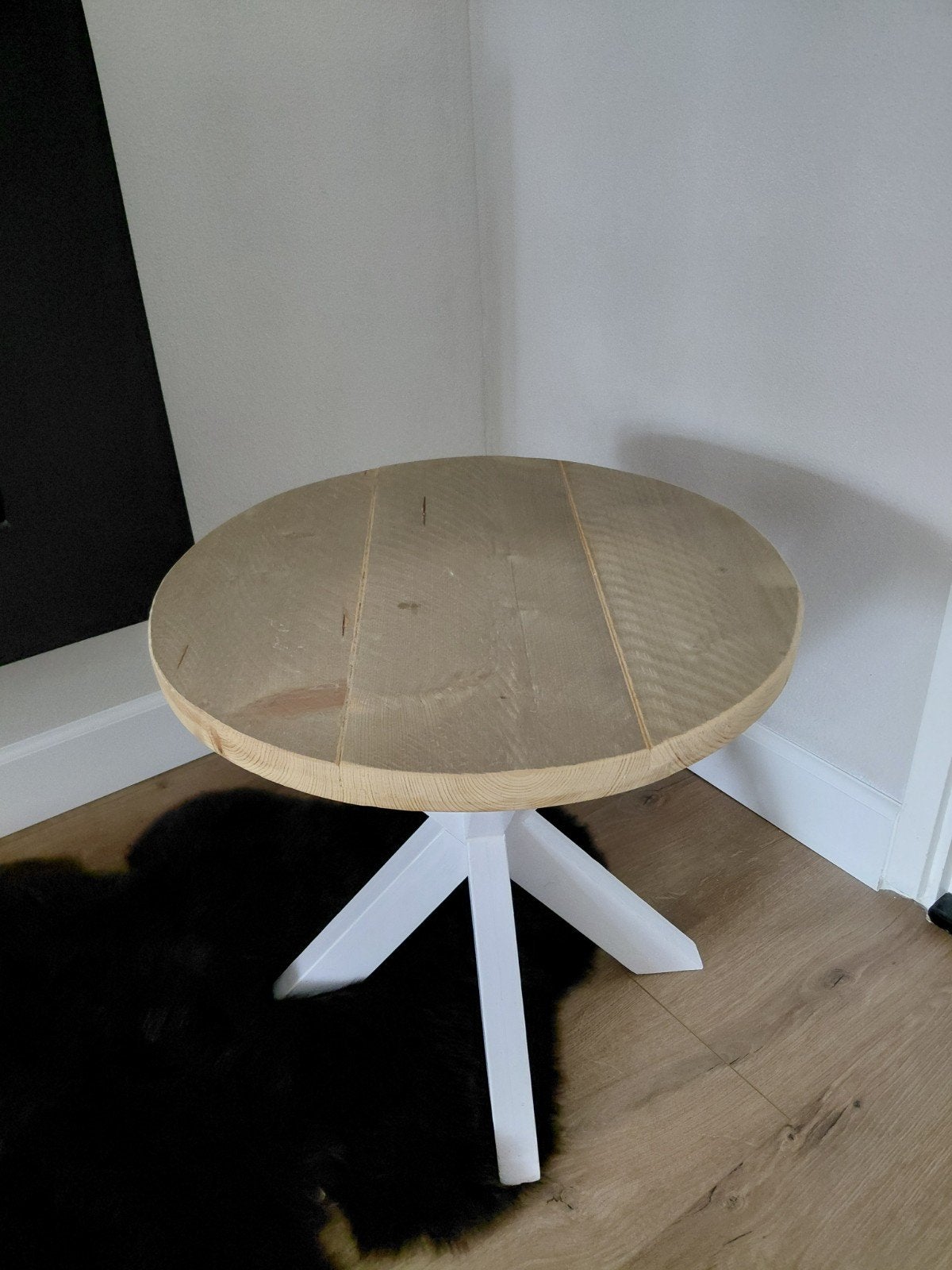 Tafeltje, steigerhout., Ophalen, 50 tot 100 cm, Rond, Tot twee personen