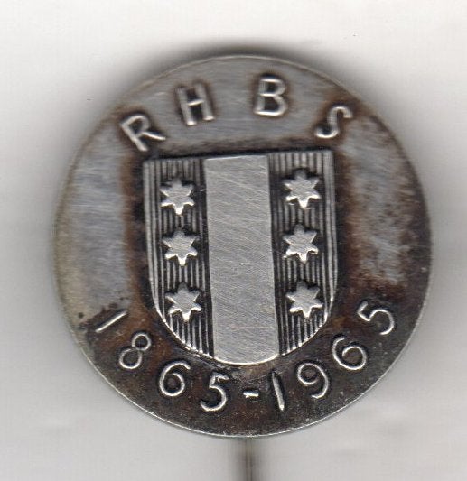 Speldje 100 JAAR RIJKS HBS WAPEN GOUDA 1865-1965 (A4), Verzamelen, Speldjes, Pins en Buttons, Ophalen of Verzenden, Gebruikt, Overige onderwerpen