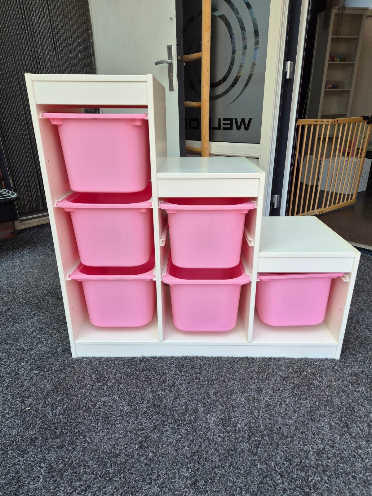 IKEA Trofast opbergkast met roze bakken, Ophalen, Gebruikt, Kast