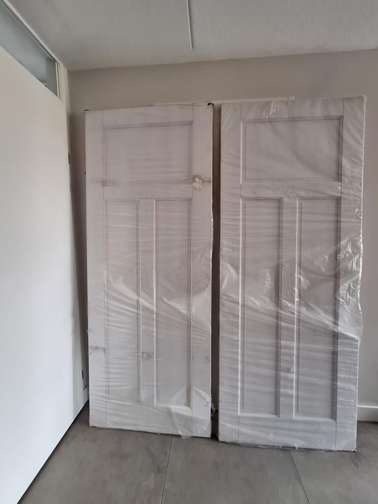 2x Nieuwe Links draaiende Opdekdeuren  88x231.5cm, Ophalen, 80 tot 100 cm, 215 cm of meer, Binnendeur