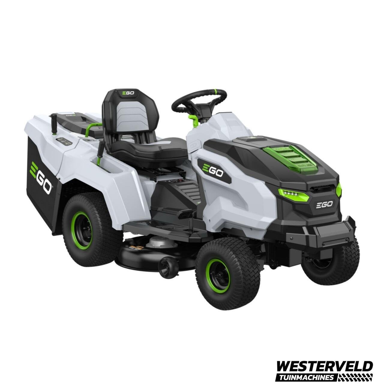 EGO accu zitmaaier met opvangbak 98cm 4x10AH accu GRATIS, Tuin en Terras, Nieuw, EGO