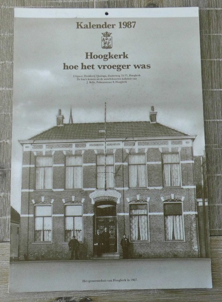 Kalender Hoogkerk, 1987 met afbeeldingen van oude ansichten, Verzenden, 1980 tot heden, Ongelopen, Groningen
