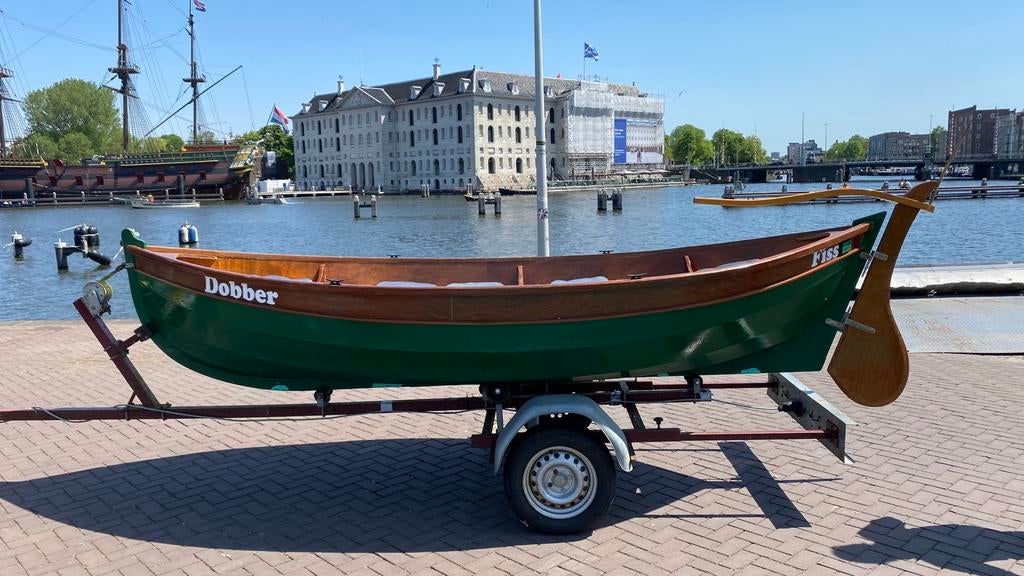 Houten sloep met polyester laag (Lobster 12.5), Watersport en Boten, Ophalen, Gebruikt, Elektrisch, Buitenboordmotor