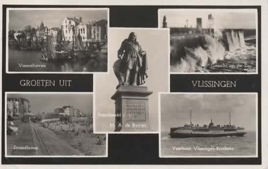 Vlissingen Groeten uit, Verzenden, 1940 tot 1960, Gelopen, Zeeland