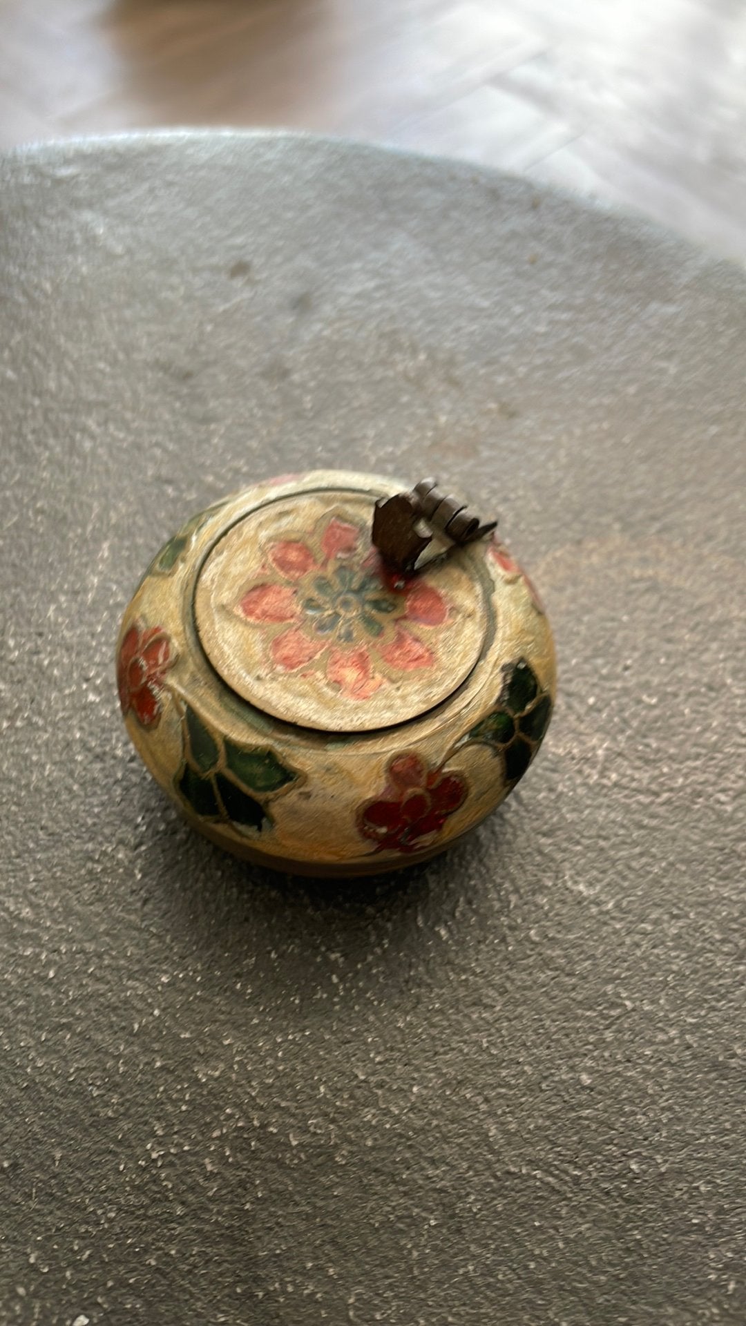 Vintage Cloisonné asbakje met Bloemmotief, Ophalen of Verzenden