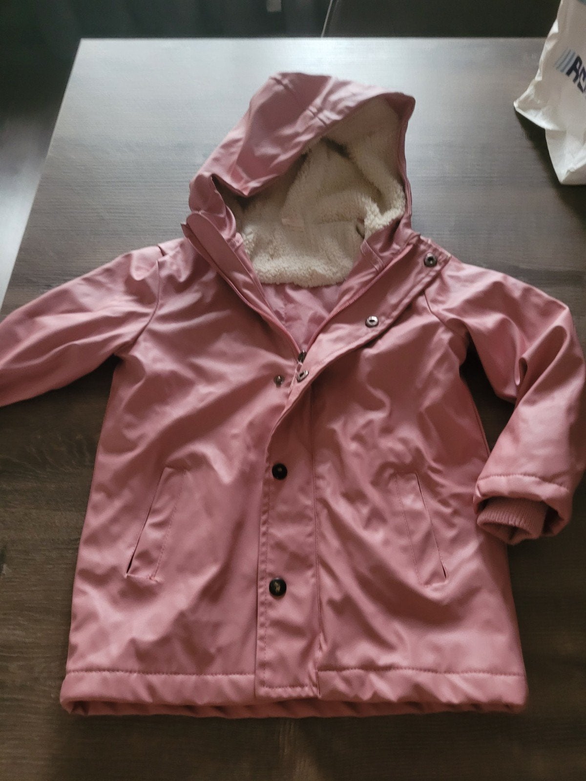 Roze regenjas/tussenjas voor meisjes - maat 110/116, Ophalen of Verzenden, Gebruikt, Meisje, Jas