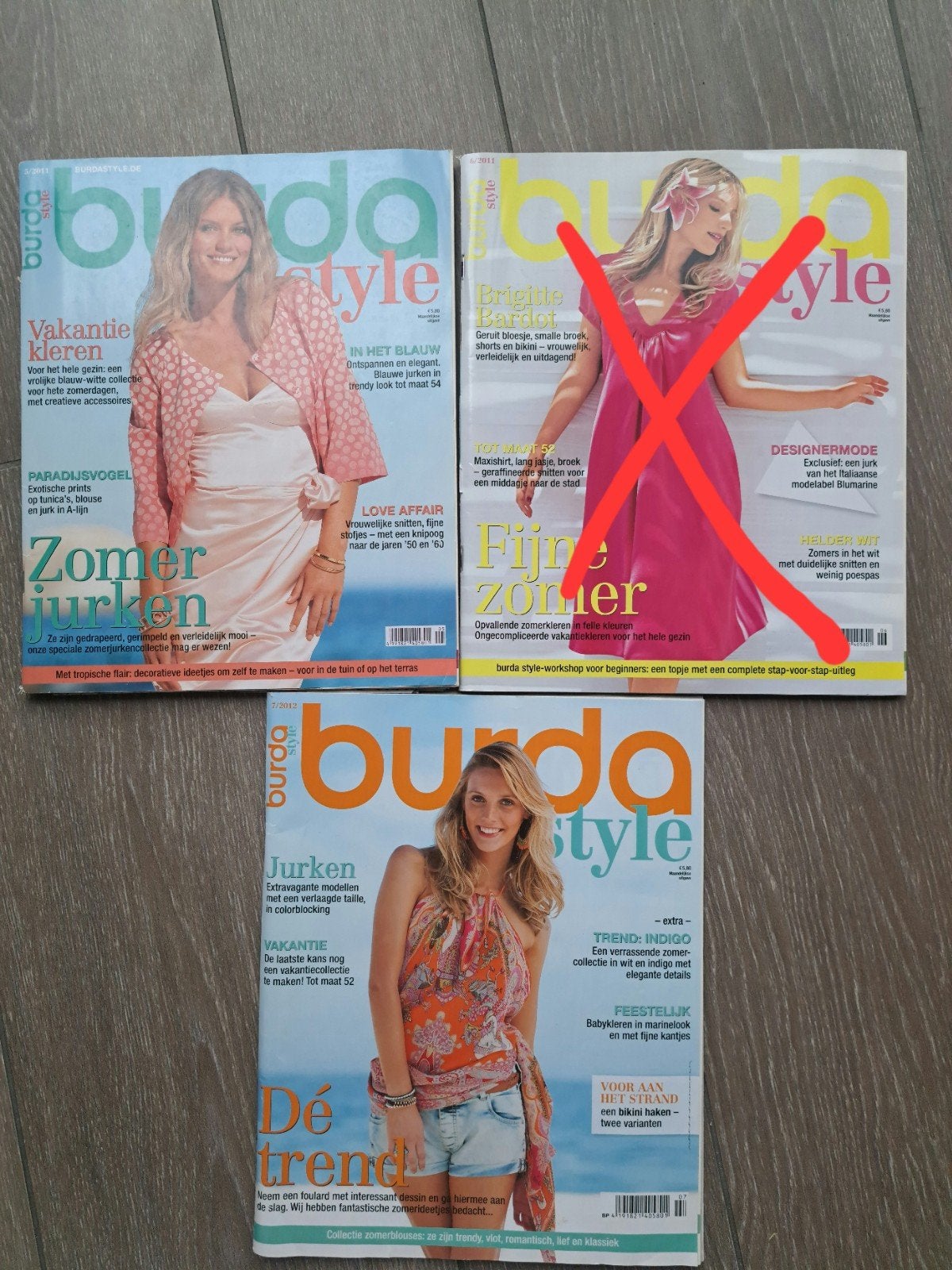 2x Burda Style tijdschriften: nr 5-2011 en 7-2012, Overige typen, Vrouw, Zo goed als nieuw, Burda