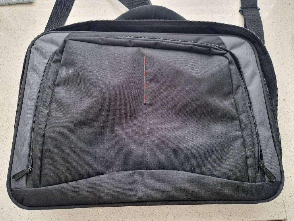 Hama Laptoptas Zwart/Grijs met Schouderband en Veel Vakken, Ophalen, 17 inch of meer, Gebruikt, Schoudertas