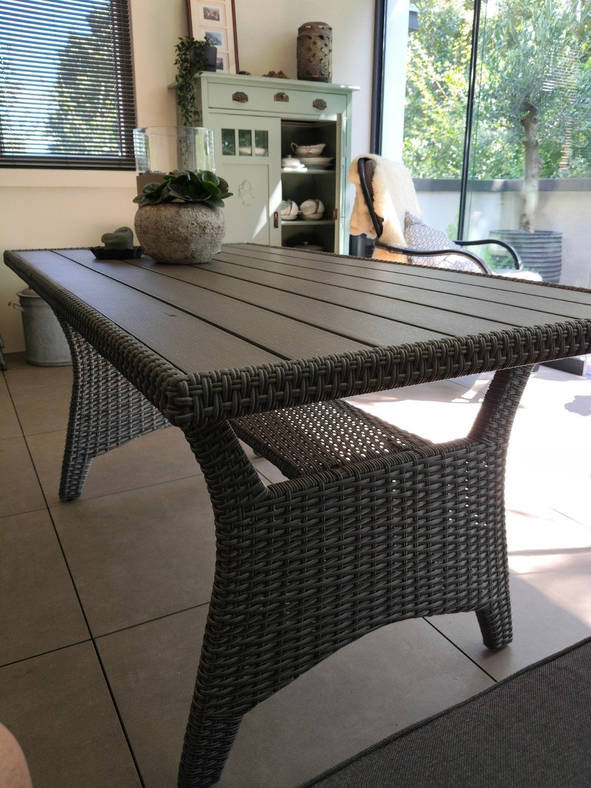 lounge set grijs, Ophalen, Zo goed als nieuw, Kunststof, 5 zitplaatsen