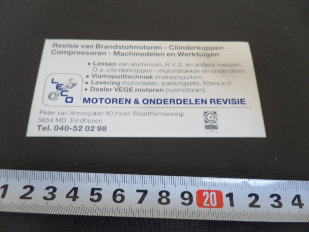 sticker EHV  LECO motoren & onderdelen revisie Petr v. Anroo, Verzamelen, Ophalen of Verzenden, Zo goed als nieuw