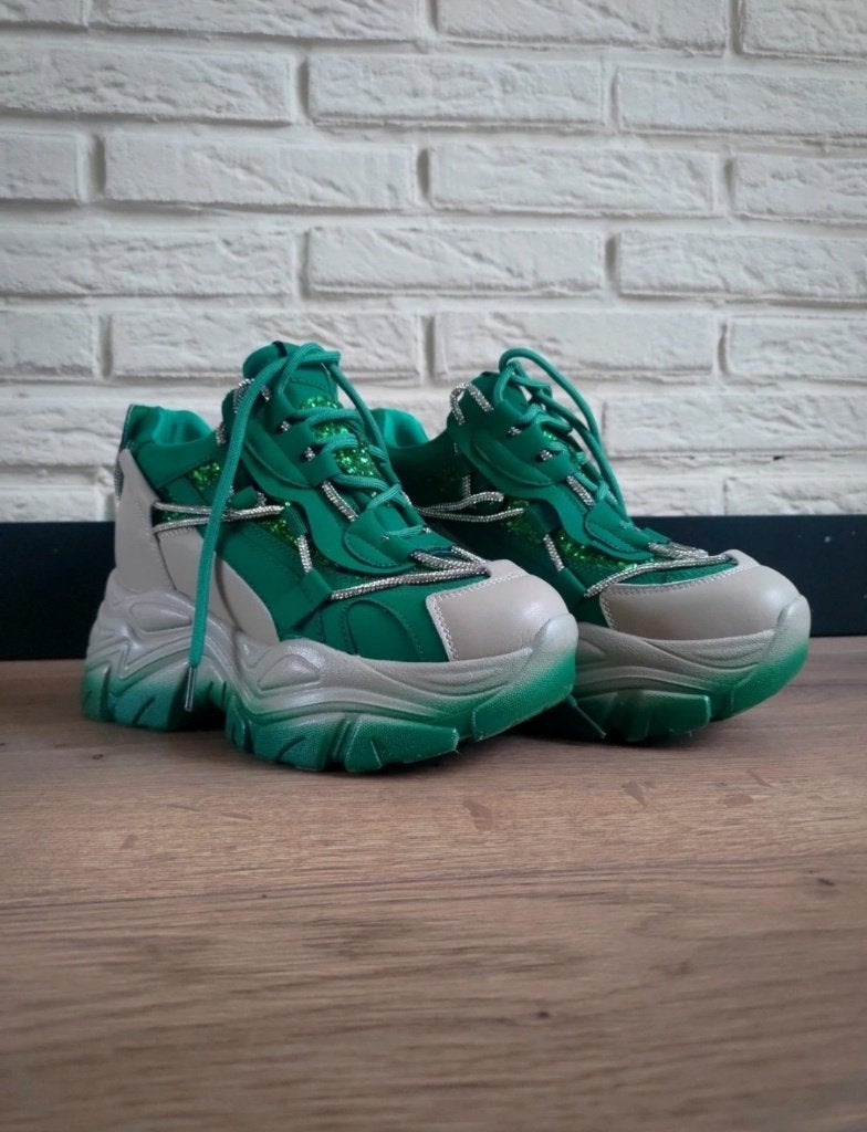 Sneakers met een verborgen platform van 10 cm, Mei, Ophalen of Verzenden, Groen, Sneakers of Gympen