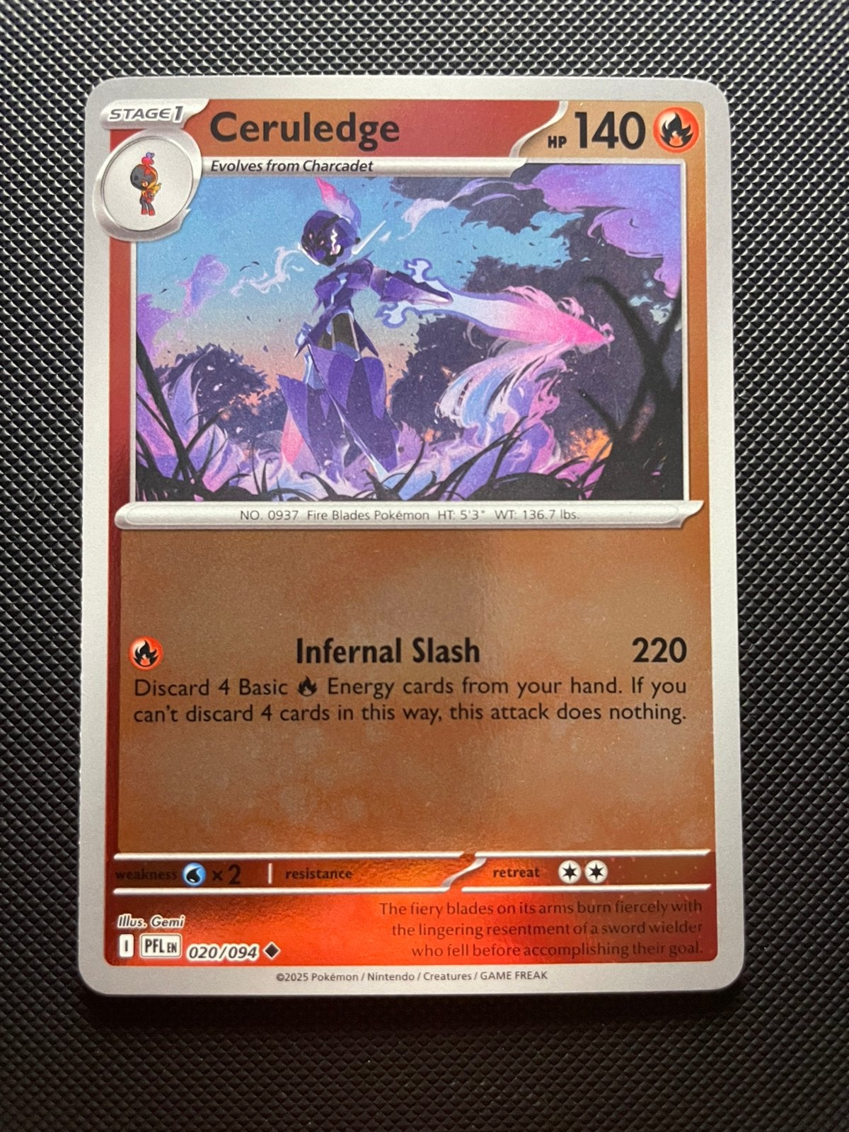 Ceruledge 029/094 Reverse Holo Phantasmal Flames Packfresh, Ophalen of Verzenden, Zo goed als nieuw