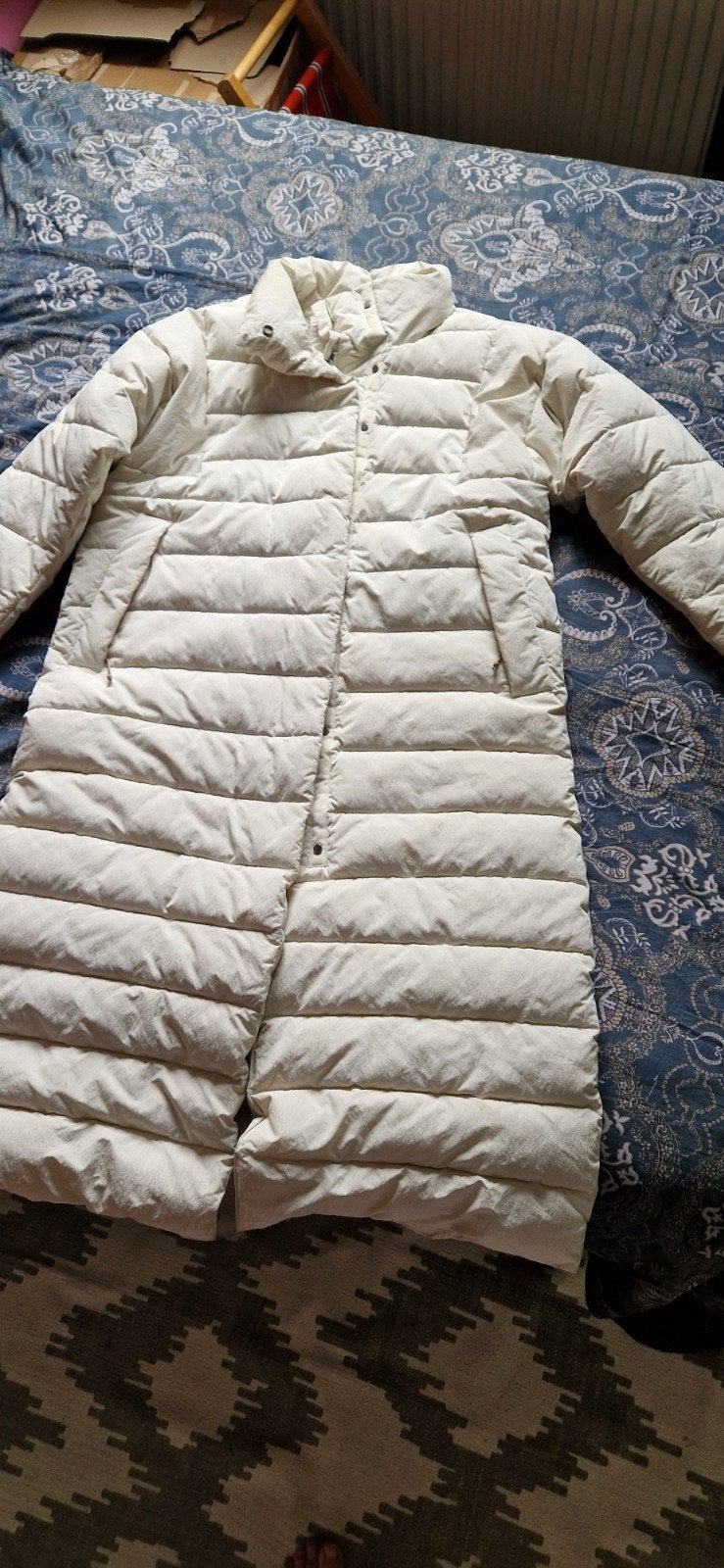 Didriksons donzen winterjas, Ophalen, Beige, Maat 42/44 (L), Gedragen
