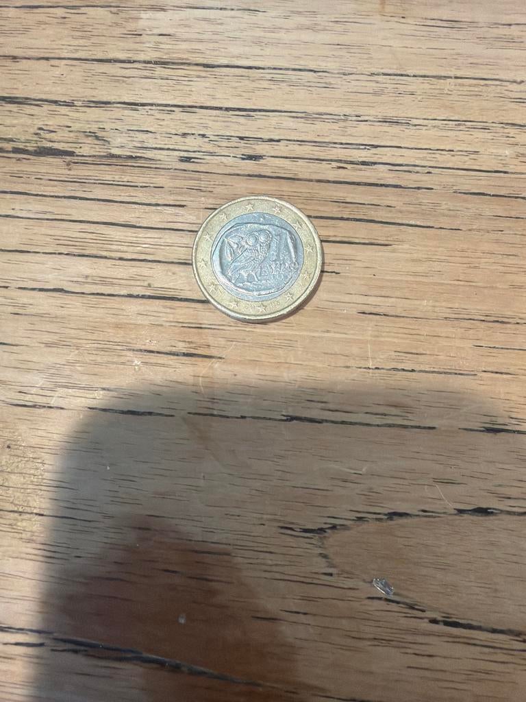 Griekse 1 Euro munt met uil (2002), Ophalen of Verzenden, Losse munt
