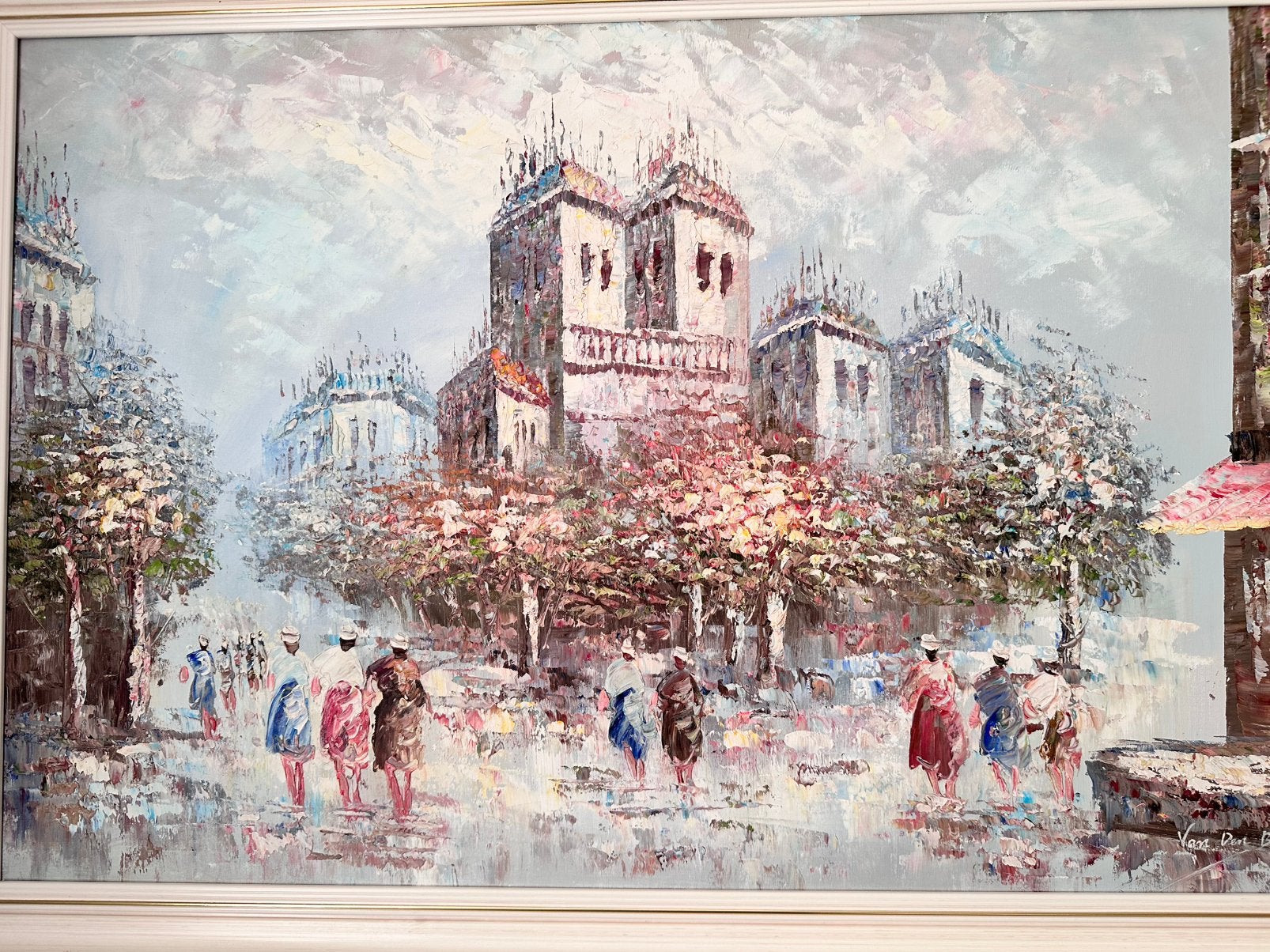 Olieverf schilderij Parijs., Ophalen