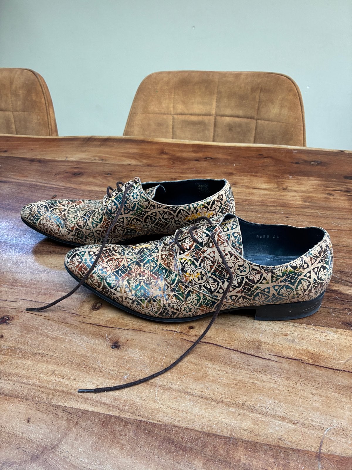 Originele Mascolori veterschoenen met patroon - Maat 44, Overige kleuren, Ophalen of Verzenden, Gedragen, Veterschoenen