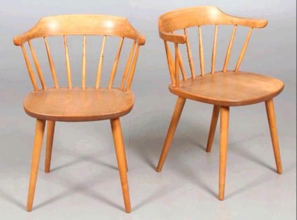 2  "Småland" spijlenstoelen Ikea jaren ' 50, Ophalen of Verzenden