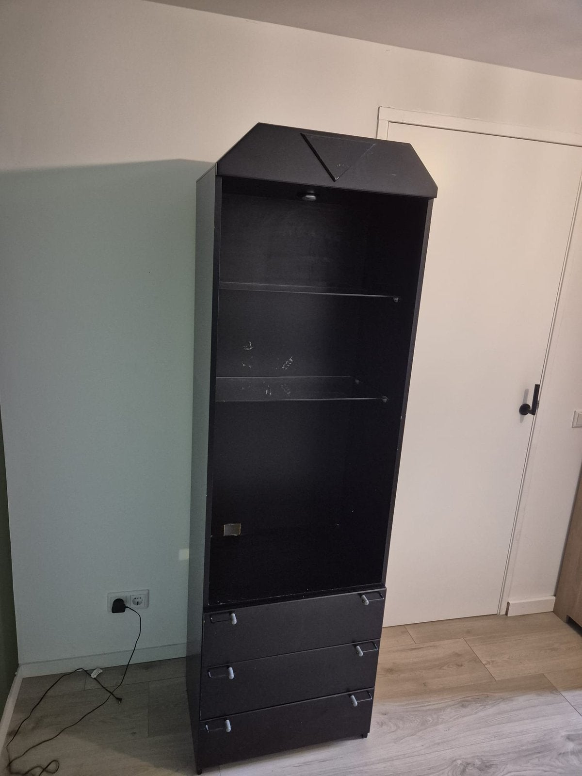 Boekenkast / oude vitrinekast, Huis en Inrichting, Ophalen, Gebruikt, Overige houtsoorten, 50 tot 100 cm