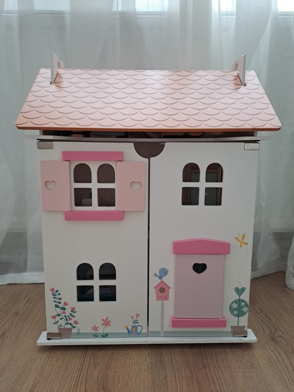 Houten poppenhuis ZGAN, Kinderen en Baby's, Speelgoed | Poppenhuizen, Ophalen, Zo goed als nieuw, Poppenhuis