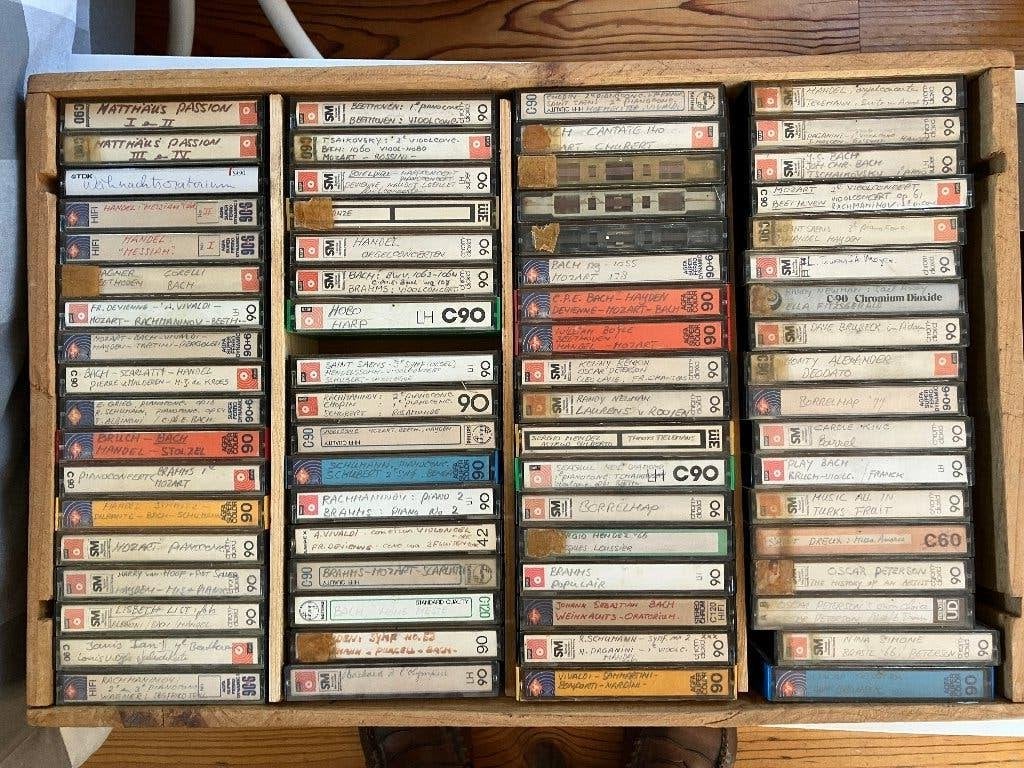 Tandberg Cassettedeck TCD310 incl. 125 casettes (vintage), Ophalen of Verzenden, Enkel, Overige merken, Tape counter
