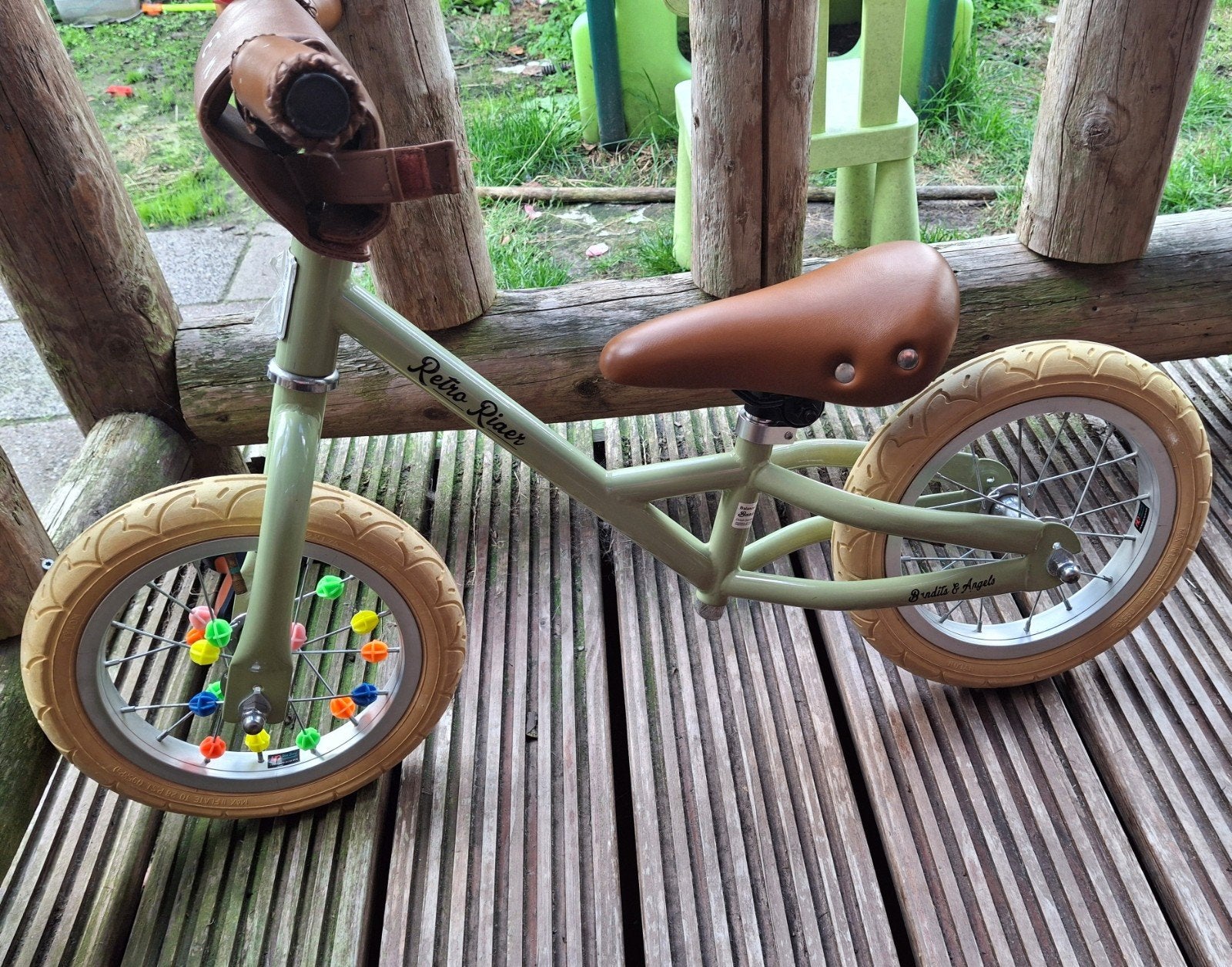 loopfiets zgan bandits and angels mintgroen, Ophalen, Zo goed als nieuw, Minder dan 16 inch