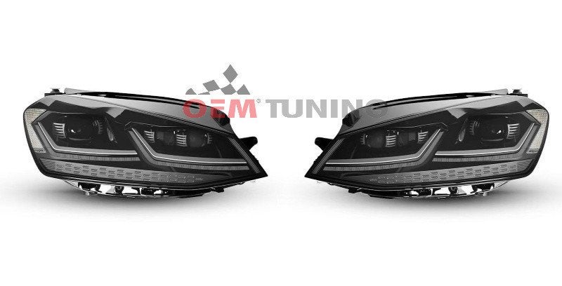 Full Bi-LED koplampen geschikt voor Golf 7 | 12-17 |Chrome |, Auto diversen, Ophalen of Verzenden