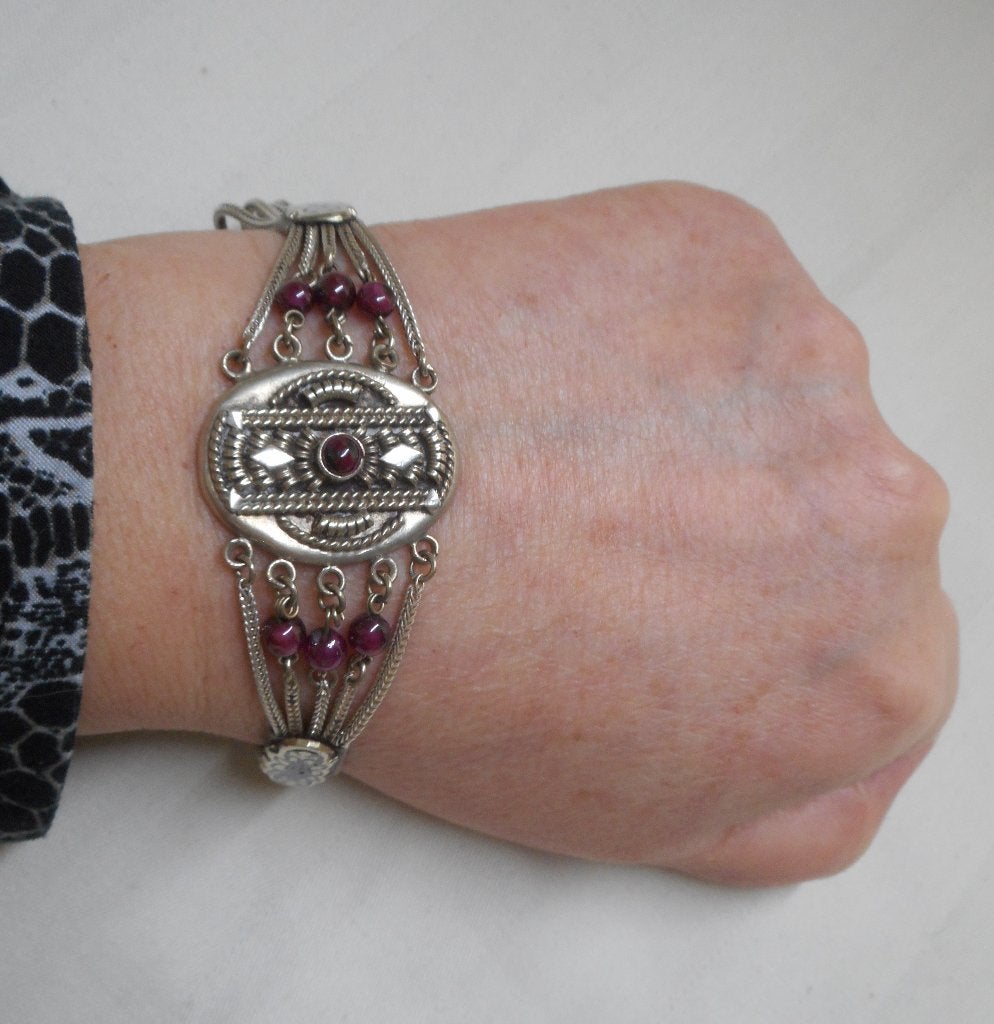 Zilveren antieke armband nr.2117, Sieraden, Tassen en Uiterlijk, Antieke sieraden, Verzenden, Zilver, Armband
