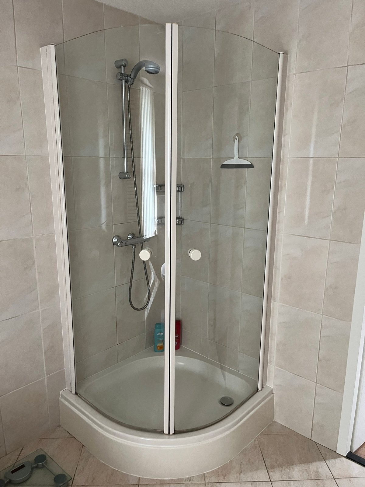 Douchecabine met thermostaatkraan en doucheset, Ophalen, Gebruikt, Chroom, Douche