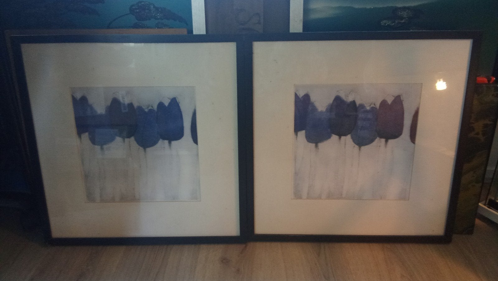 Abstracte bloemenprints in lijst - Set van 2, Ophalen