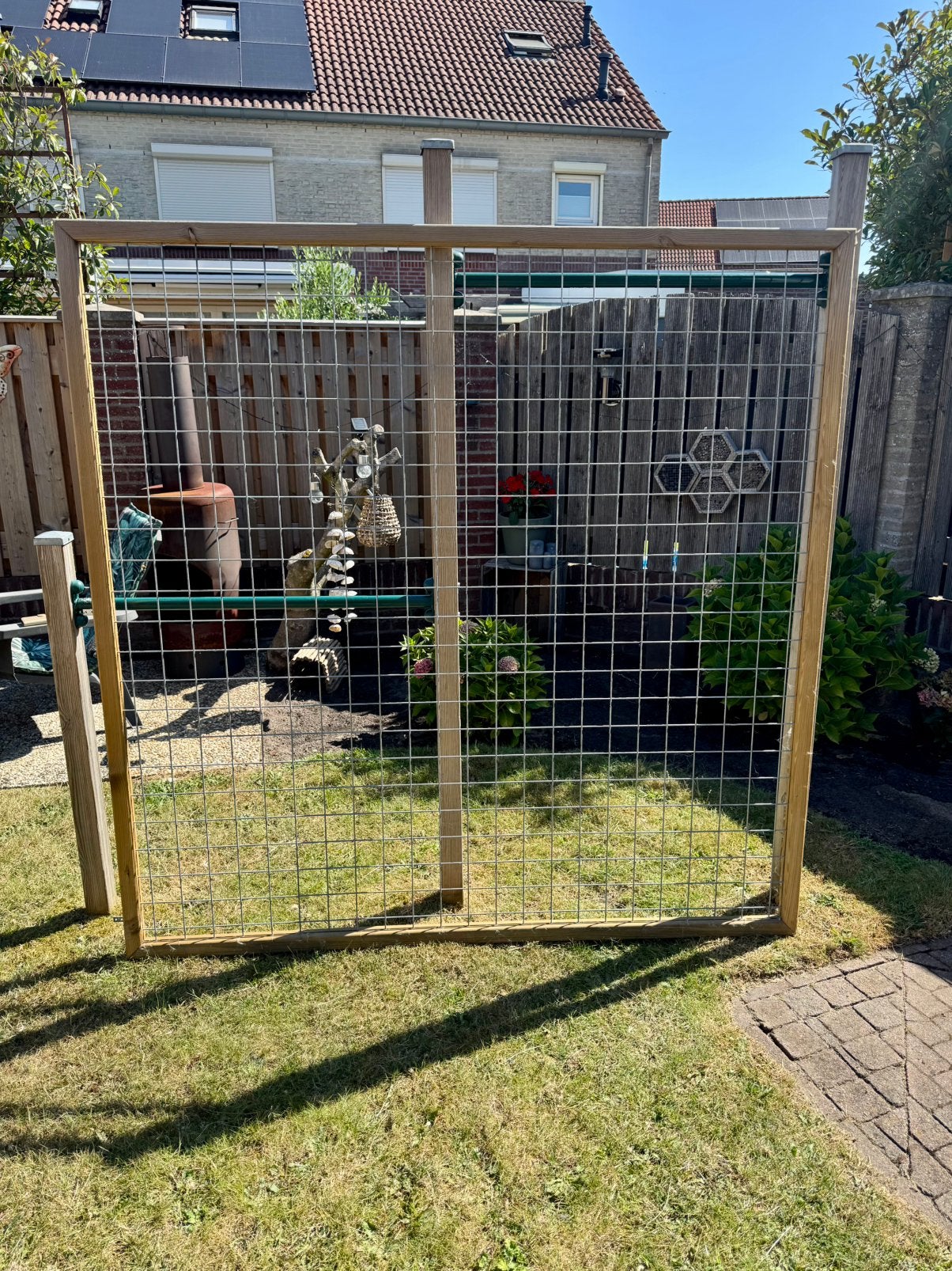 4 Gaaspanelen, Tuin en Terras, Ophalen, Met poort, Zo goed als nieuw, Tuinhek