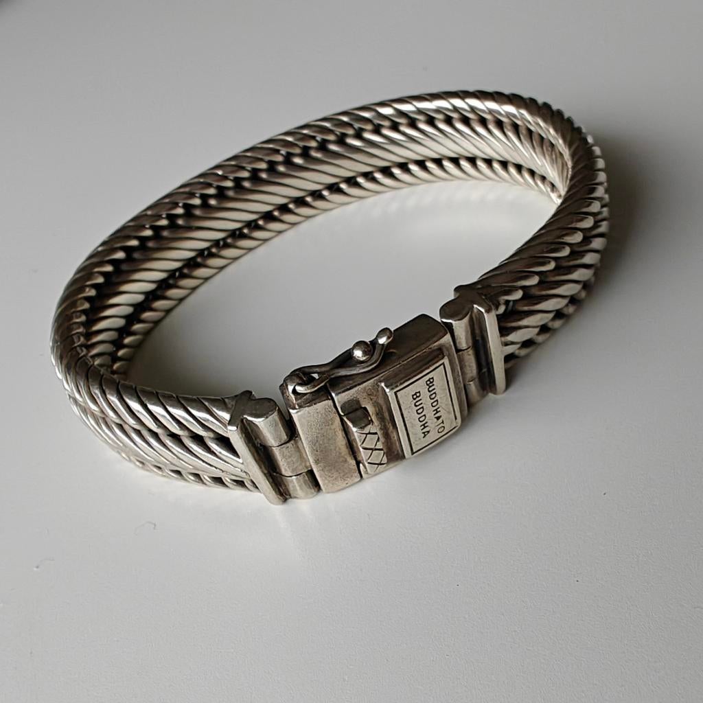 Buddha to Buddha Edwin Small armband, Sieraden, Tassen en Uiterlijk, Armbanden, Ophalen, Zo goed als nieuw, Zilver, Zilver