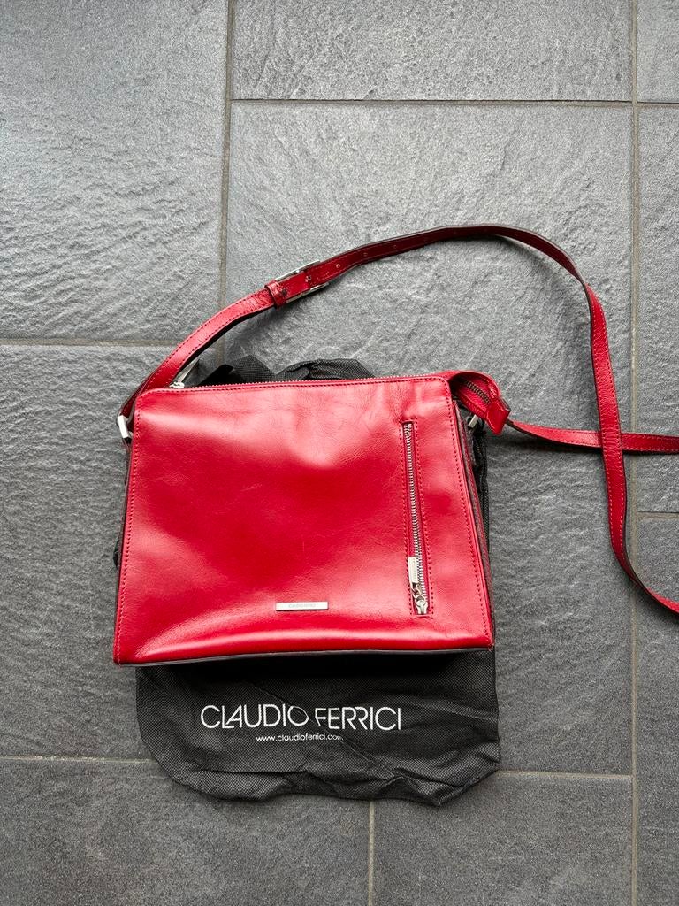 Claudio Ferrici dames tas, Overige merken, Gebruikt, Verzenden, Leer
