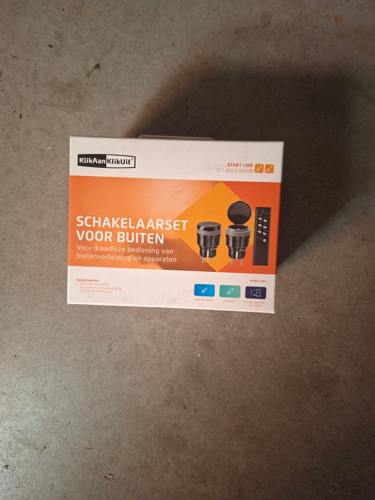 KliKaanKlikUit Schakelaarset voor Buiten Draadloze Bedienin, Ophalen of Verzenden, Nieuw, Overige merken, Schakelaar