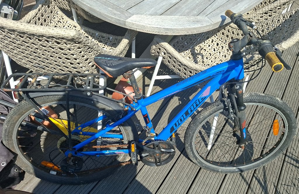 Volare stoere mountainbike blauw 24 inch, Gebruikt, Ophalen, Overige merken, Minder dan 45 cm
