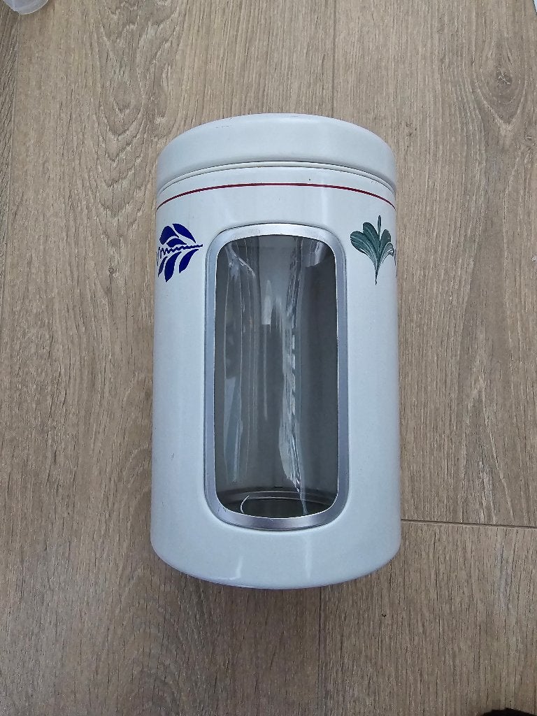 boerenbont voorraadbus met venster, Huis en Inrichting, Ophalen of Verzenden, Zo goed als nieuw, Metaal, Overige typen