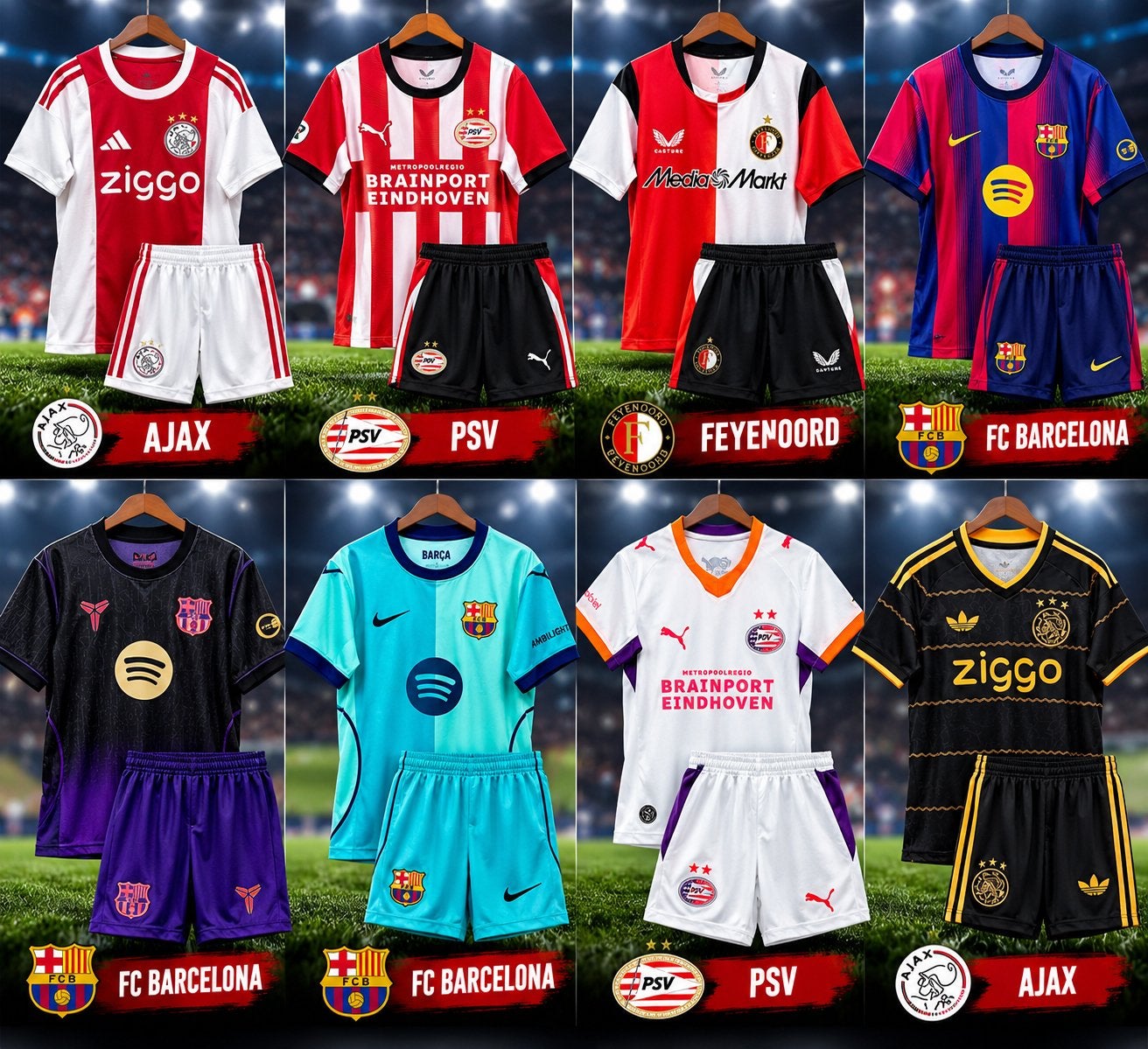 ⚽️Voetbaltenue Shirt+Broekje+Bedrukking €35 incl verzending, Sport en Fitness, Ophalen of Verzenden, Nieuw, Set