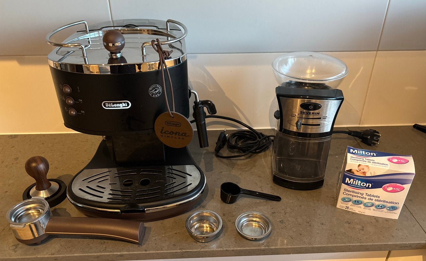 DeLonghi Icona Vintage, Ophalen, Gebruikt, Koffiemachine, Gemalen koffie