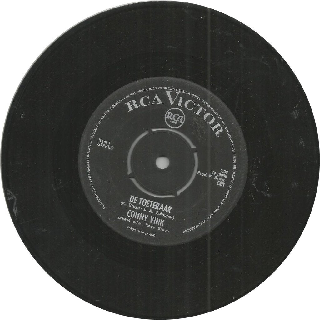 Conny Vink ‎– De Toeteraar (1969), Cd's en Dvd's, Vinyl | Nederlandstalig, Gebruikt, 7 inch, Ophalen of Verzenden, Levenslied of Smartlap