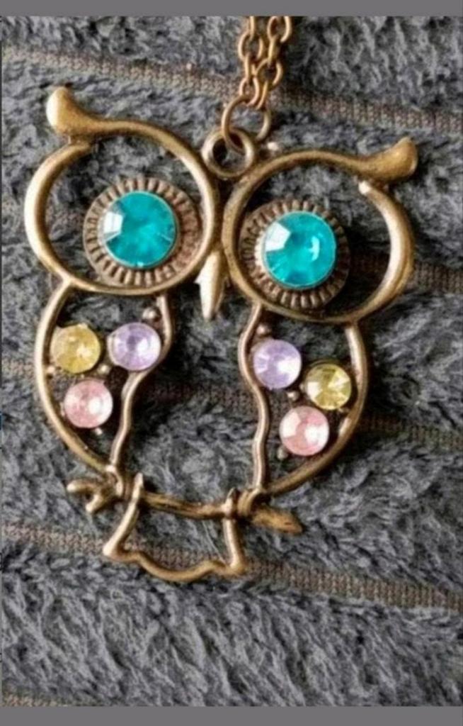 Ketting grote Uil, Verzenden, Nieuw, Goud, Met hanger