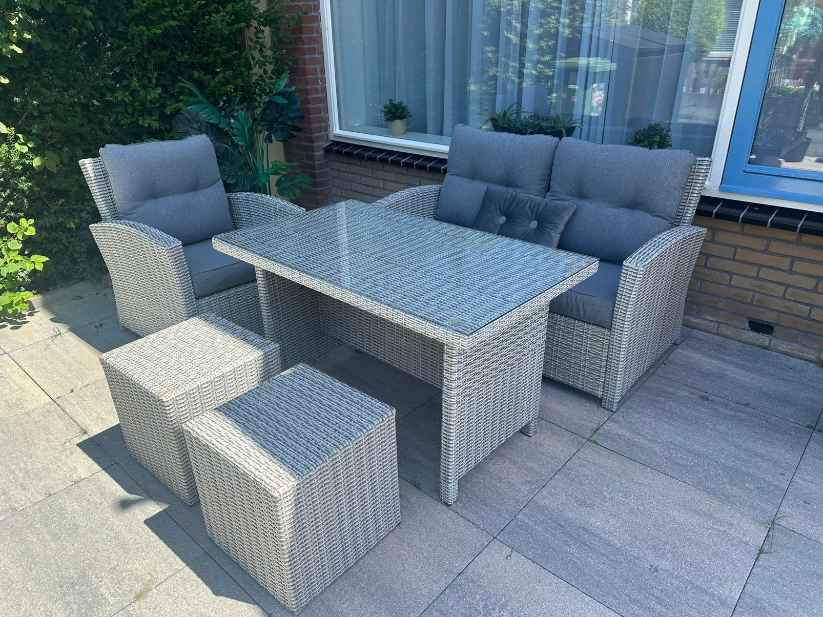 Mooie Dining Loungeset Tuinset, Ophalen, Wicker, Stoel