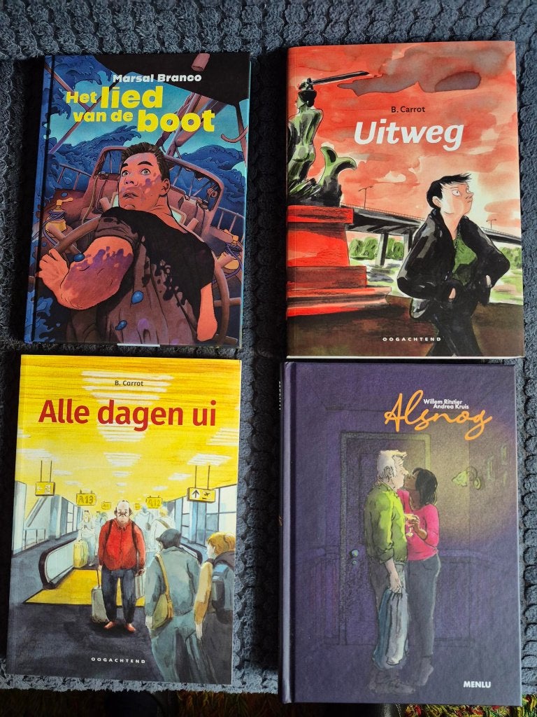 bk Alle dagen ui, Alsnog, Lied vd boot, Uitweg nwst graphic, Eén stripboek, Ophalen of Verzenden, Nieuw