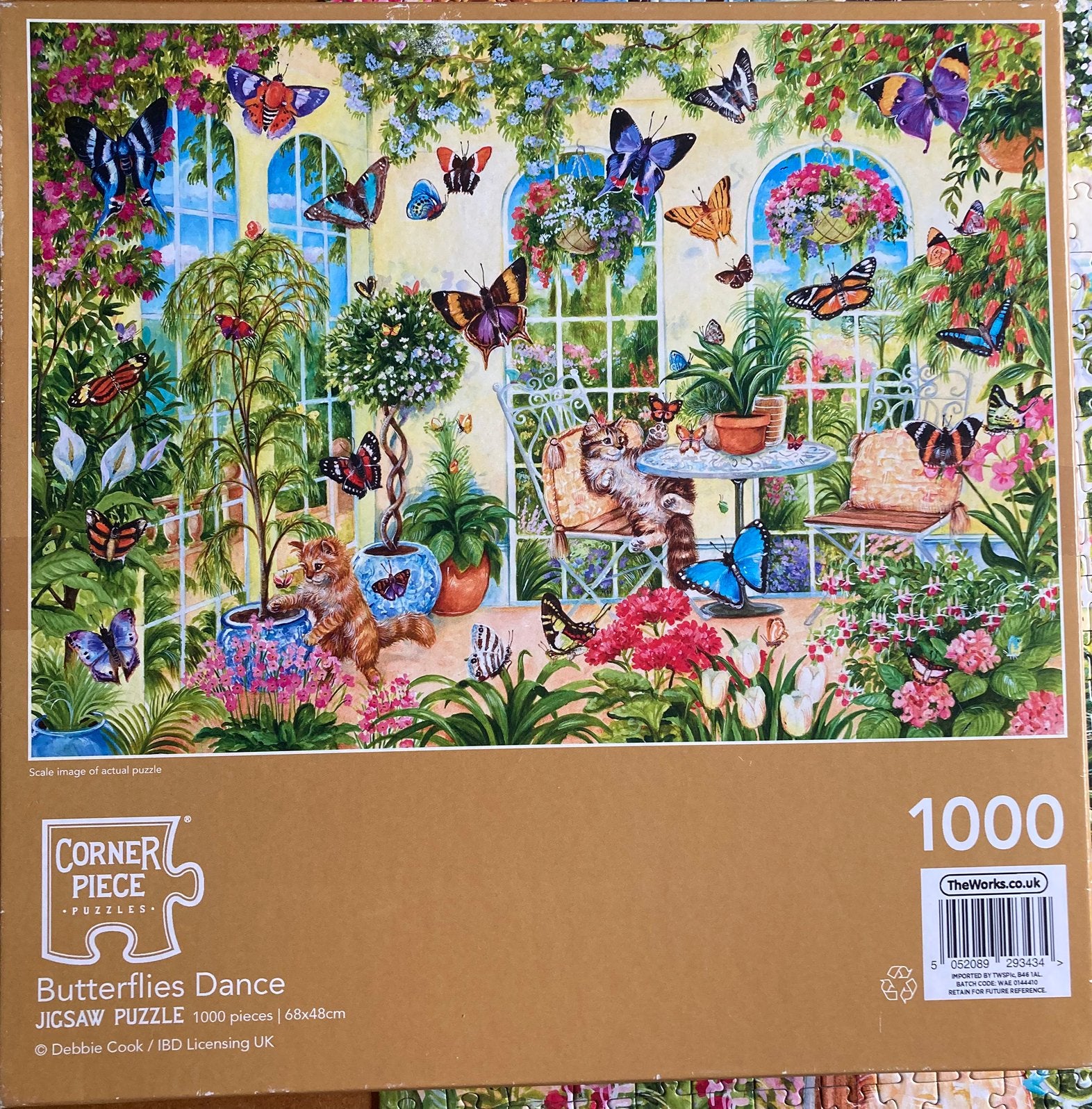 Corner Piece 1000🧩 Butterflies Dance, Ophalen of Verzenden, 500 t/m 1500 stukjes, Zo goed als nieuw, Legpuzzel