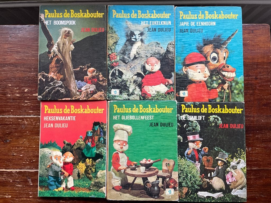 Jean Dulieu 6 Paulus de Boskabouter boekjes 1970-1971, Gelezen, Fictie algemeen, Ophalen of Verzenden, Jean Dulieu