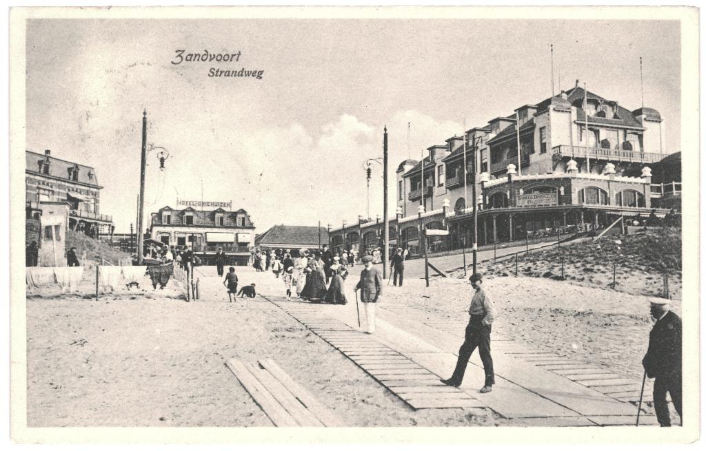 700040 Zandvoort 1909 Strandweg Gelopen met postzegel