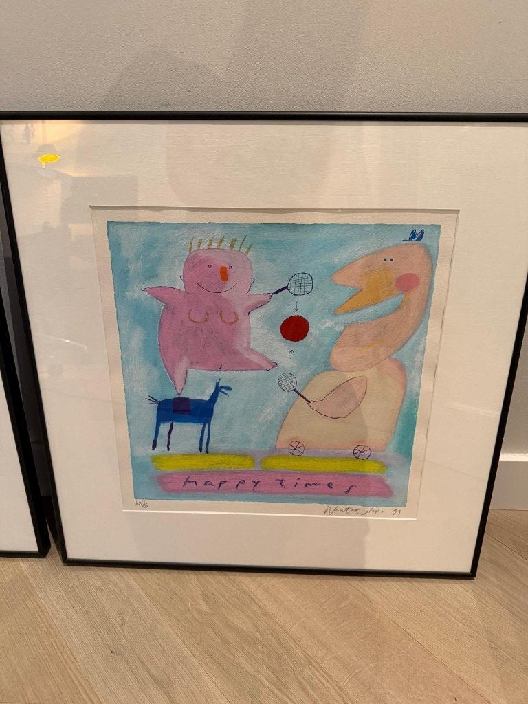 Wouter Stips Zeefdrukken, Zeefdruk, Ingelijst, Abstract, Ophalen
