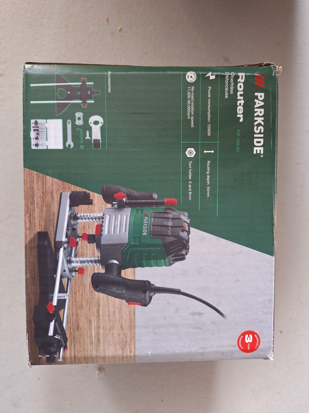 Parkside Bovenfrees POF 1200 D3 - Nieuw in doos, Nieuw, Ophalen of Verzenden, Parkside, Bovenfrees