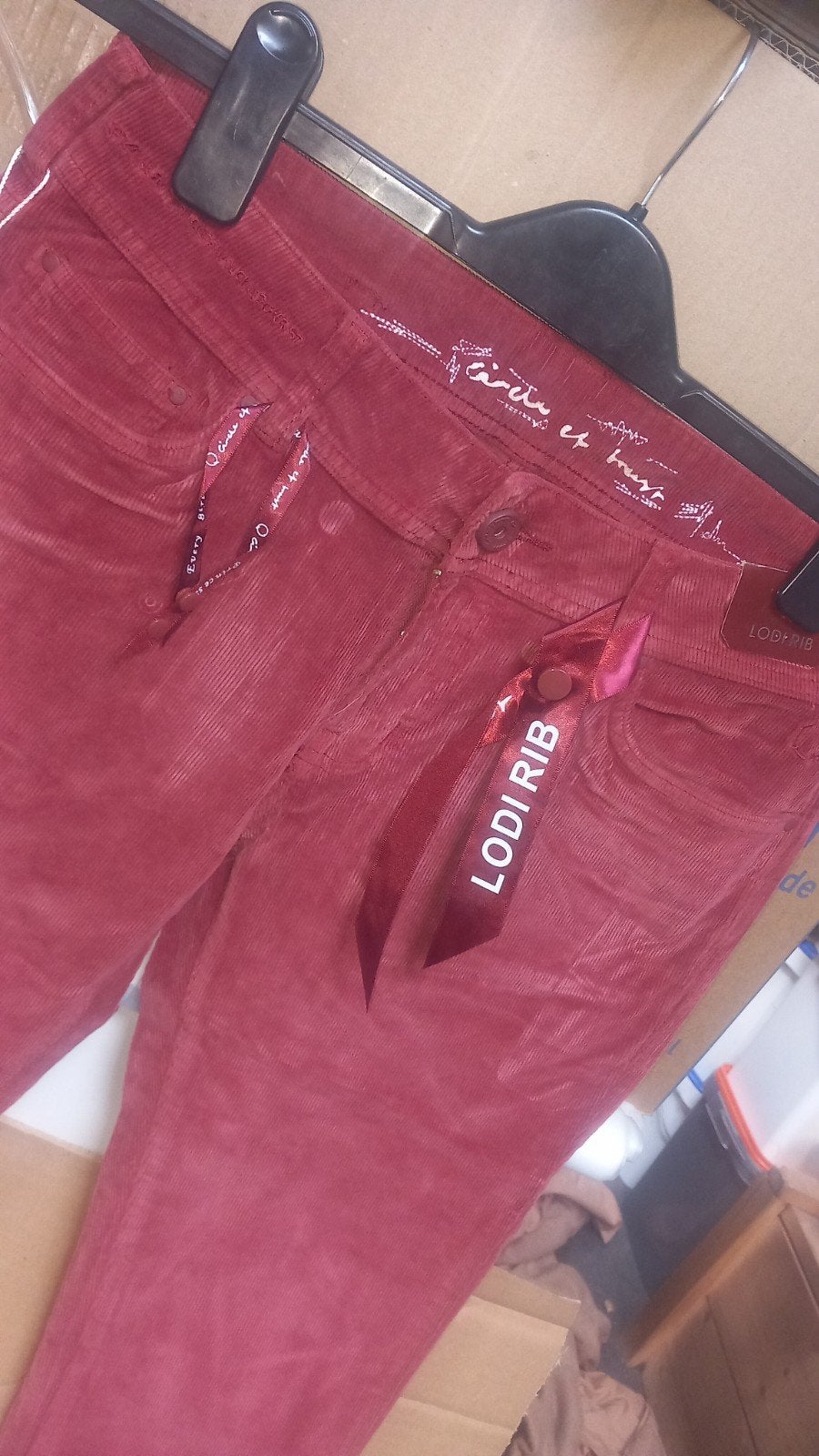 circle of trust rode rib stof broeken €5, Ophalen of Verzenden, Zo goed als nieuw, Blauw, Lang